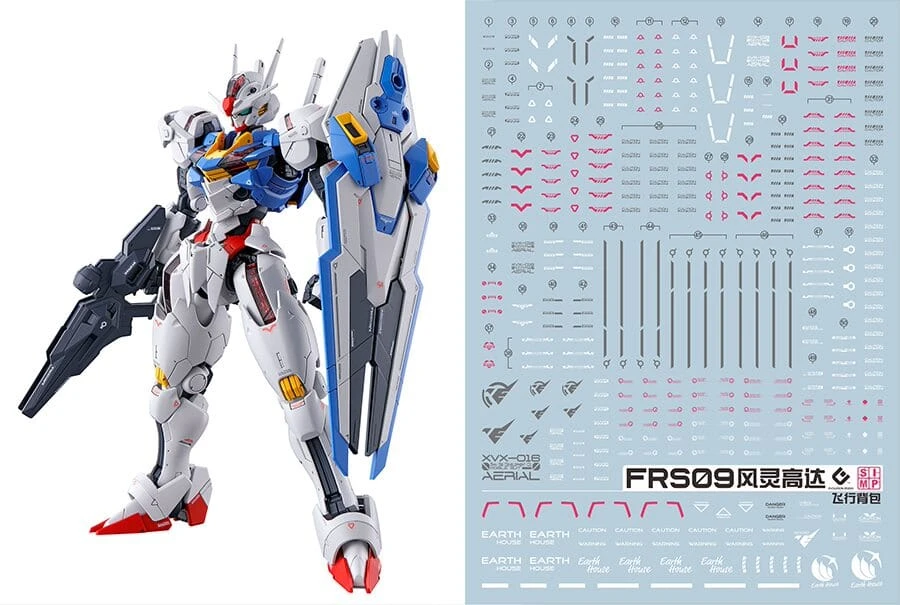 F68 FM Aerial Gundam Decal Sheet 1 F68 FM Aerial Gundam Decal Sheet