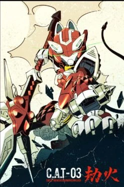 Iron Roars Maneuver Armored Walker C.A.T.-03 Robbery Fire 1/60 Scale Model Kit -Model Figures Store 3 10