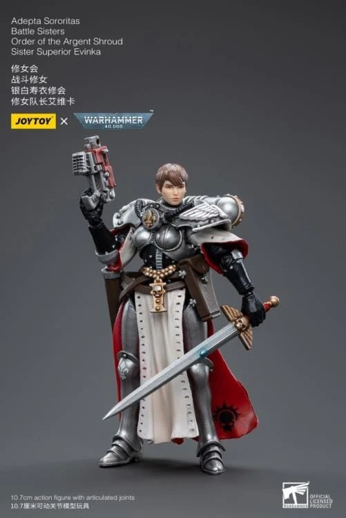 Warhammer 40k Adepta Sororitas Battle Sisters Order Of The Argent Shroud Sister Superior Evinka 1/18 Scale Figure 8 Warhammer 40k Adepta Sororitas Battle Sisters Order Of The Argent Shroud Sister Superior Evinka 1/18 Scale Figure - Image 8