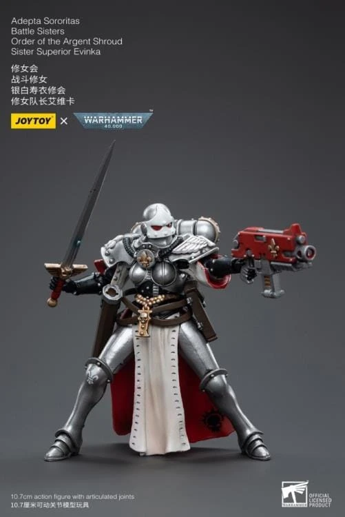 Warhammer 40k Adepta Sororitas Battle Sisters Order Of The Argent Shroud Sister Superior Evinka 1/18 Scale Figure 9 Warhammer 40k Adepta Sororitas Battle Sisters Order Of The Argent Shroud Sister Superior Evinka 1/18 Scale Figure - Image 9