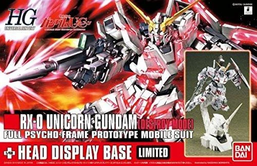 Bandai HGUC 1/144 #100 RX-0 Unicorn Gundam (Destroy Mode) + Unicorn Head 2 Bandai HGUC 1/144 #100 RX-0 Unicorn Gundam (Destroy Mode) + Unicorn Head - Image 2