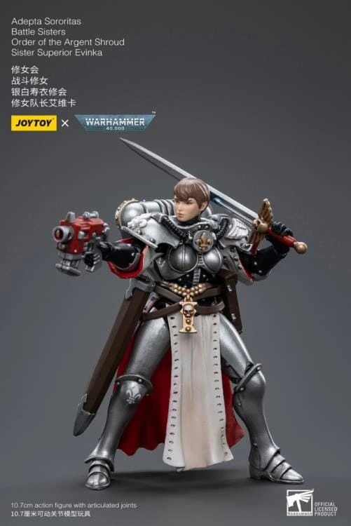 Warhammer 40k Adepta Sororitas Battle Sisters Order Of The Argent Shroud Sister Superior Evinka 1/18 Scale Figure 3 Warhammer 40k Adepta Sororitas Battle Sisters Order Of The Argent Shroud Sister Superior Evinka 1/18 Scale Figure - Image 3