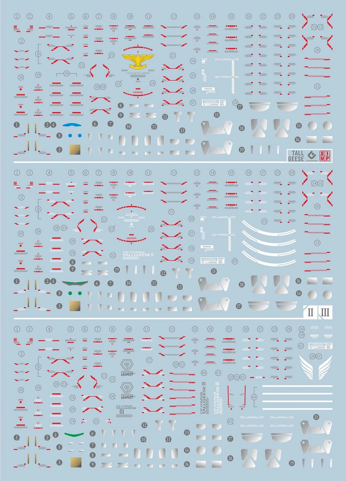 C21 RG Tallgeese EW Decal Sheet 2 C21 RG Tallgeese EW Decal Sheet - Image 2