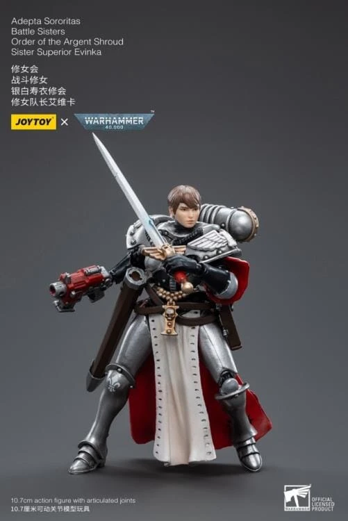 Warhammer 40k Adepta Sororitas Battle Sisters Order Of The Argent Shroud Sister Superior Evinka 1/18 Scale Figure 4 Warhammer 40k Adepta Sororitas Battle Sisters Order Of The Argent Shroud Sister Superior Evinka 1/18 Scale Figure - Image 4