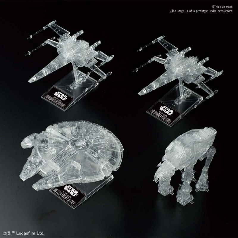 Bandai 1/144 & 1/350 & 1/540 Star Wars: The Last Jedi Clear Vehicle Set "Star Wars 1 Bandai 1/144 & 1/350 & 1/540 Star Wars: The Last Jedi Clear Vehicle Set "Star Wars